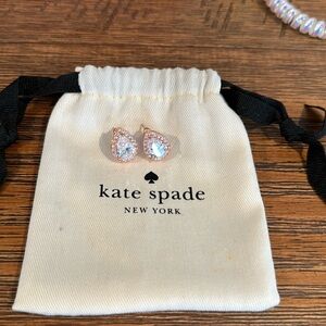 Kate Spade Rose gold teardrop earrings